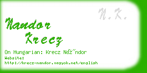 nandor krecz business card